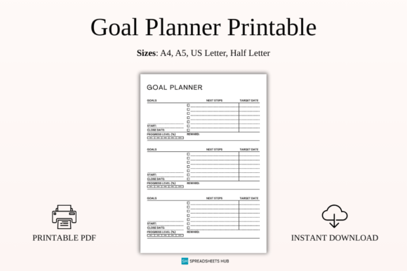 Download Multi-Goal Progress &amp; Reward Tracker PDF - Premium Resources