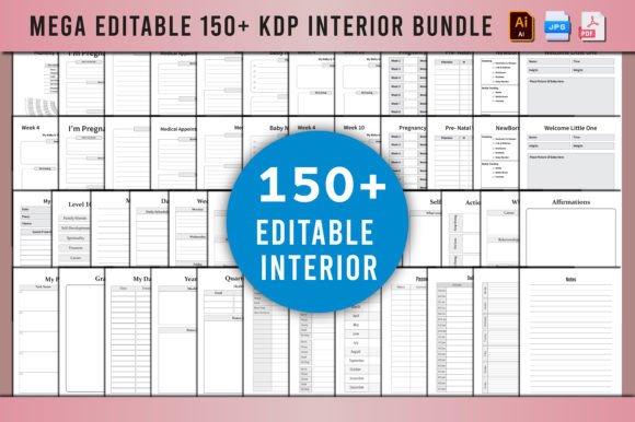 Download Mega Editable 150+  KDP Interior Bundle - Interior bundle Collection