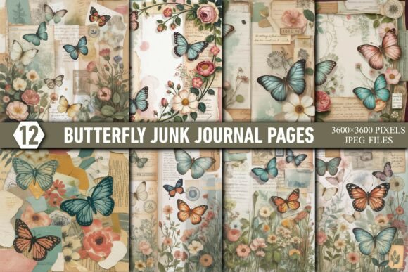 Download Butterfly Junk Journal Pages - Butterfly junk journal Collection