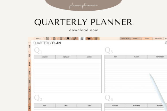 Download Quarterly Planner – 3-Month Goal &amp; Produ - Premium Resources