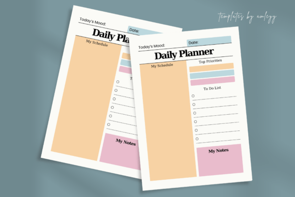 Download Pastel Daily Planner Canva Template - Premium Resources