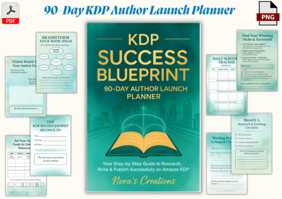 Download 90-Day KDP Author Launch Planner - Premium Bundle