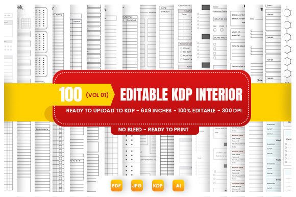 Download Mega Editable KDP Interior Bundle - Interior bundle Collection
