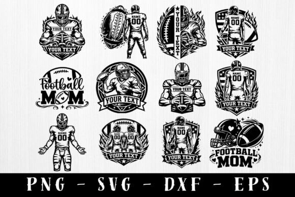 Download Custom Football Player SVG Bundle - Custom football Collection
